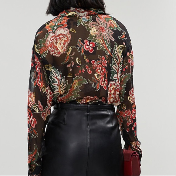 THE KOOPLES Bollywood metallic floral-print shirt - Picture 4 of 12